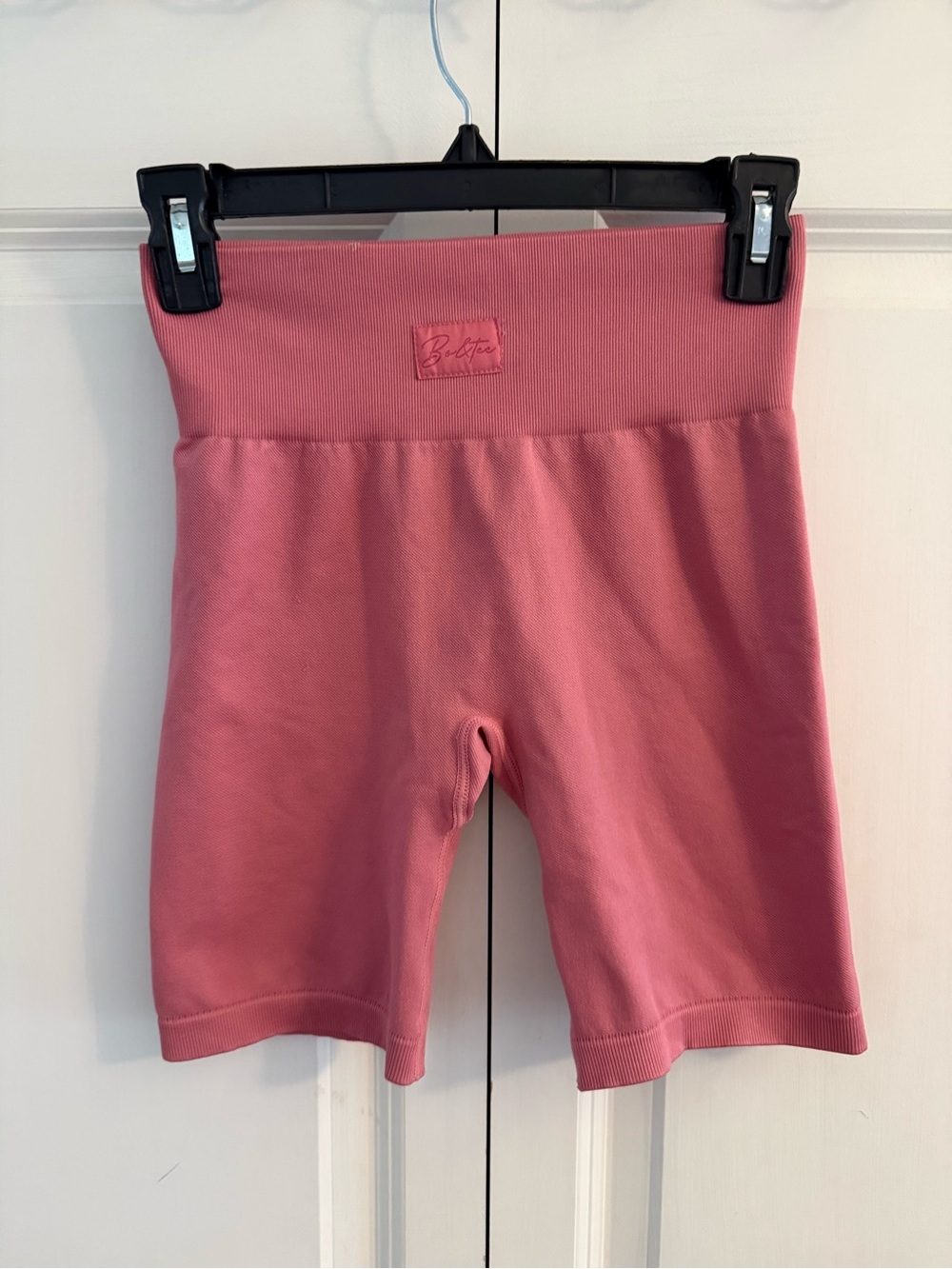 Seamless High-Waist Dusty Rose Bike Shorts